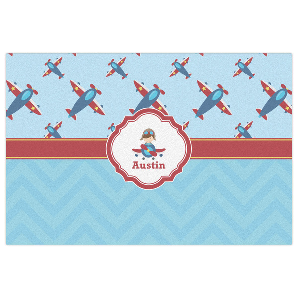 Airplane Theme Indoor / Outdoor Rug - 2'x3' - Front Flat