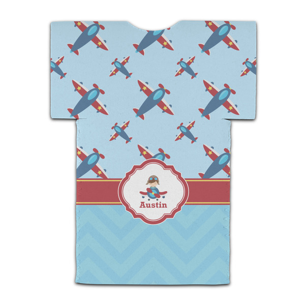 Airplane Theme Jersey Bottle Cooler - BACK (flat)