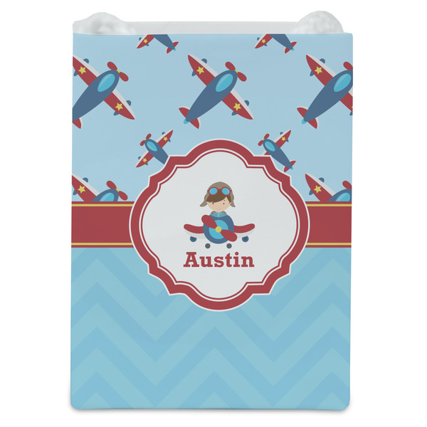 Airplane Theme Jewelry Gift Bag - Matte - Front