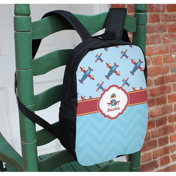 Airplane Theme Kids Backpack - In Context
