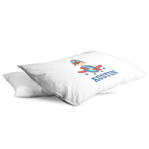 Airplane Theme King Pillow Case - TWO (partial print)
