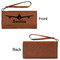 Airplane Theme Ladies Wallets - Faux Leather - Rawhide - Front & Back View