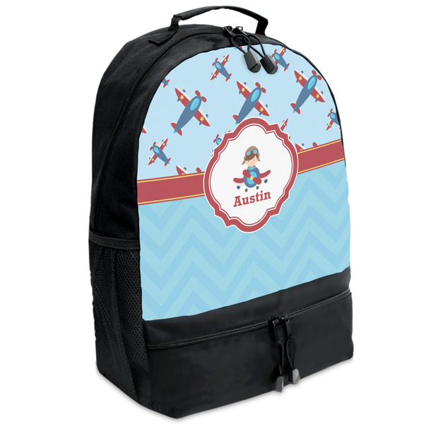 Custom Airplane Theme Backpacks - Black (Personalized)