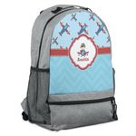 Airplane Theme Backpack - Grey (Personalized)