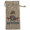 Airplane Theme Large Burlap Gift Bag - Front (Personalized)