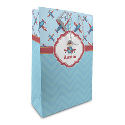 Airplane Theme Large Gift Bag (Personalized)