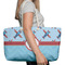 Airplane Theme Large Rope Tote Bag - In Context View