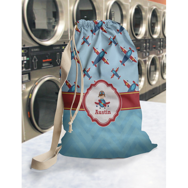 Airplane Theme Laundry Bag in Laundromat