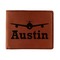 Airplane Theme Leather Bifold Wallet - Single
