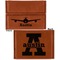 Airplane Theme Leather Business Card Holder - Front Back