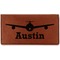 Airplane Theme Leather Checkbook Holder - Main