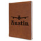 Airplane Theme Leather Sketchbook - Large - Double Sided - Angled View