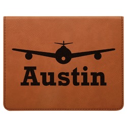 Airplane Theme Leatherette 4-Piece Wine Tool Set (Personalized)