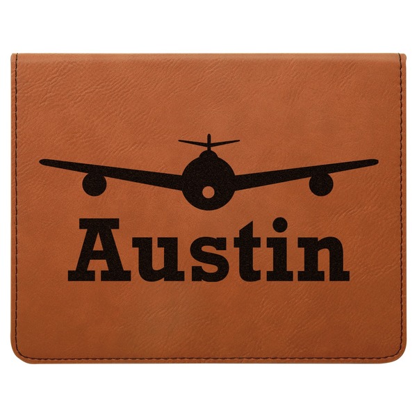 Airplane Theme Leatherette 4-Piece Wine Tool Set Flat