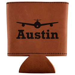 Airplane Theme Leatherette Can Sleeve (Personalized)