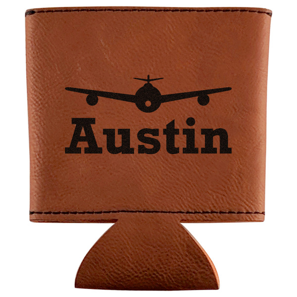 Custom Airplane Theme Leatherette Can Sleeve (Personalized)