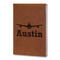 Airplane Theme Leatherette Journals - Large - Double Sided - Angled View
