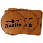 Airplane Theme Faux Leather Iron On Patch (Personalized)