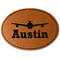 Airplane Theme Leatherette Patches - Oval