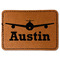 Airplane Theme Leatherette Patches - Rectangle