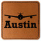 Airplane Theme Leatherette Patches - Square