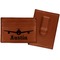 Airplane Theme Leatherette Wallet with Money Clips - Front and Back