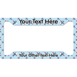 Airplane Theme License Plate Frame (Personalized)