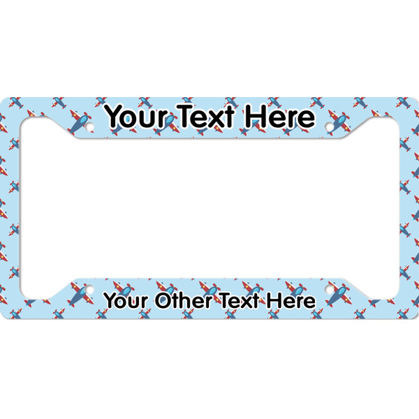 Custom Airplane Theme License Plate Frame (Personalized)