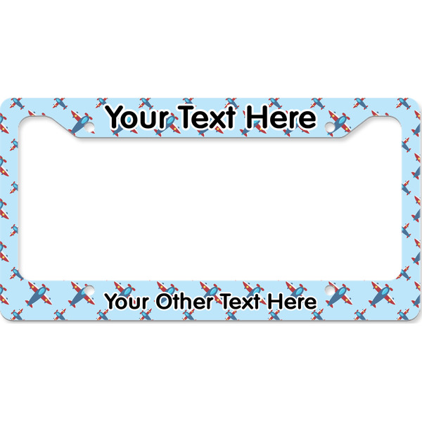 Custom Airplane Theme License Plate Frame - Style B (Personalized)