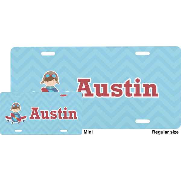 Airplane Theme License Plate (Sizes)