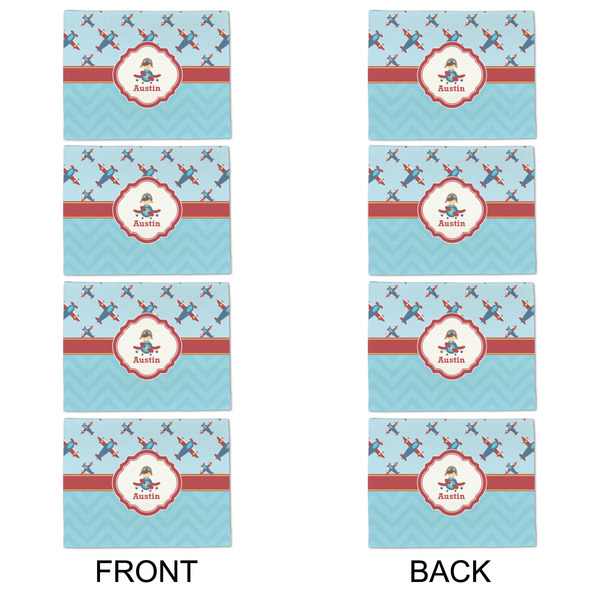 Airplane Theme Linen Placemat - APPROVAL Set of 4 (double sided)