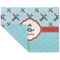 Airplane Theme Double-Sided Linen Placemat - Single w/ Name or Text
