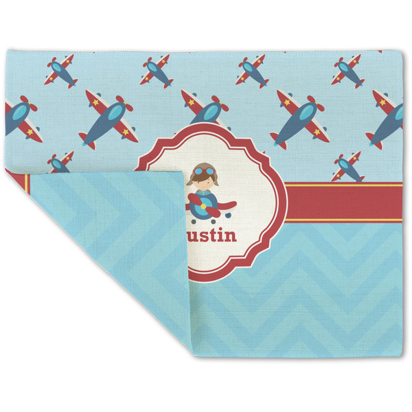 Airplane Theme Linen Placemat - Folded Corner (double side)