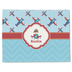 Airplane Theme Single-Sided Linen Placemat - Single w/ Name or Text