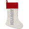 Airplane Theme Linen Stockings w/ Red Cuff - Front