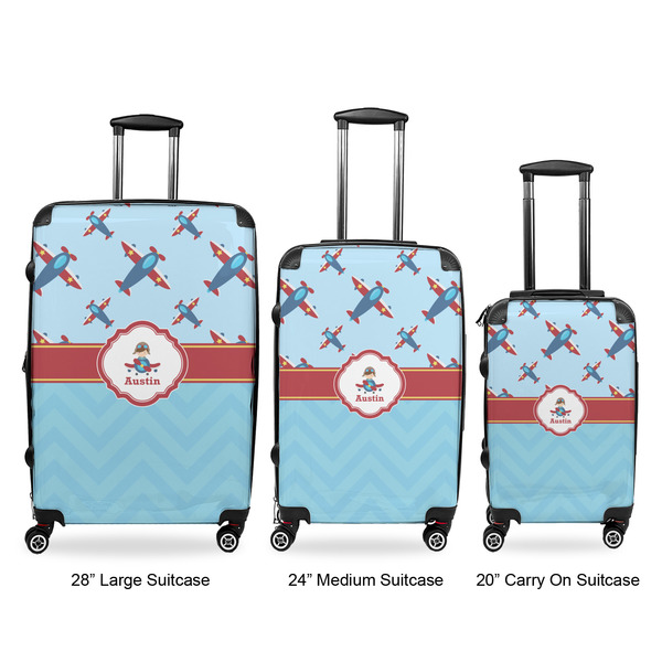 Airplane Theme Luggage Bags all sizes - With Handle