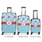 Airplane Theme Luggage Bags all sizes - With Handle