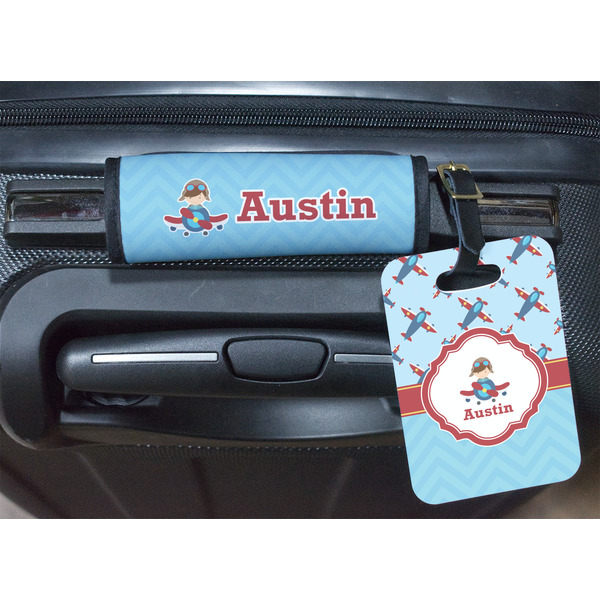 Airplane Theme Luggage Wrap & Tag