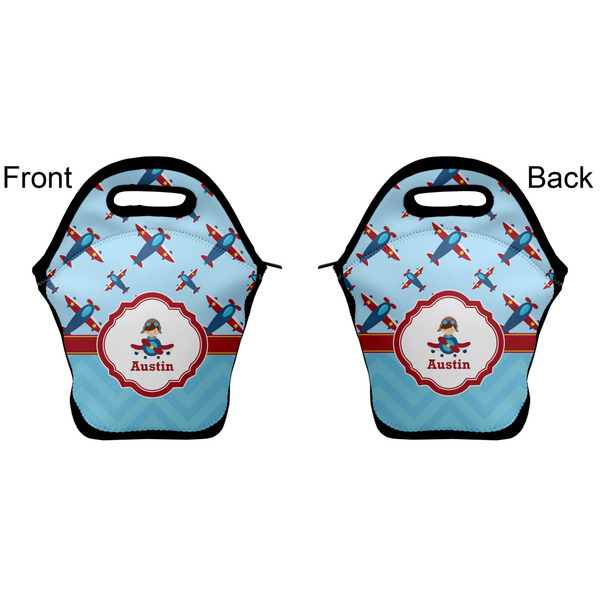 Airplane Theme Lunch Bag - Front and Back