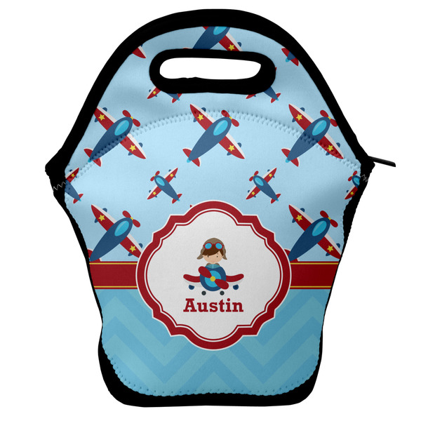 Custom Airplane Theme Lunch Bag w/ Name or Text