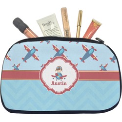 Airplane Theme Makeup / Cosmetic Bag - Medium (Personalized)