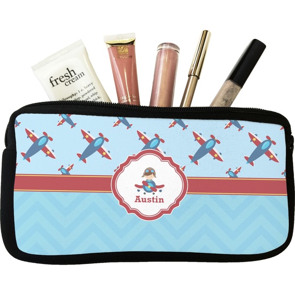 Custom Airplane Theme Makeup / Cosmetic Bag (Personalized)