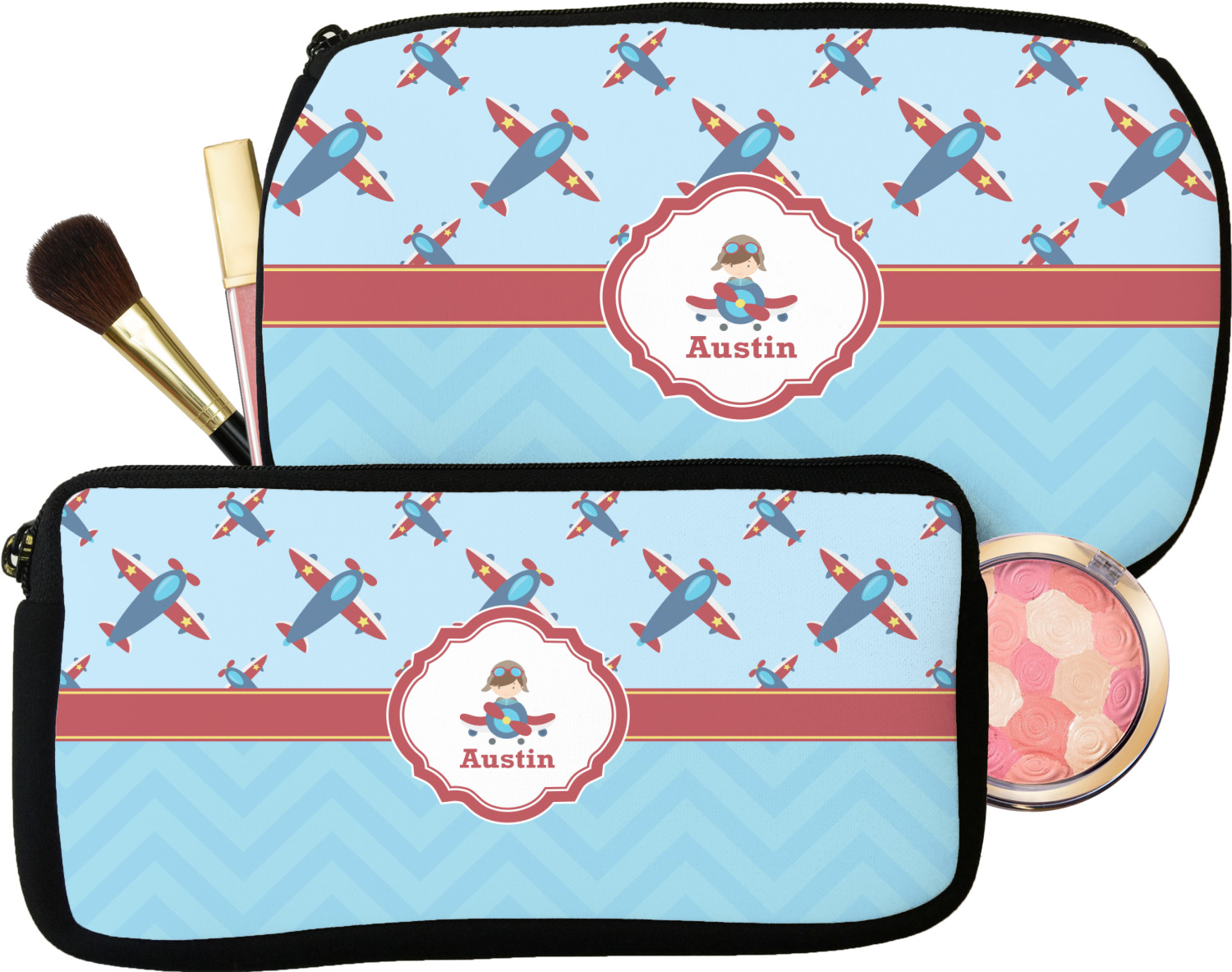 Custom Airplane Theme Makeup / Cosmetic Bag (Personalized) YouCustomizeIt
