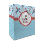 Airplane Theme Medium Gift Bag (Personalized)
