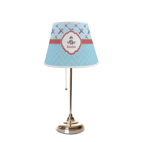 Airplane Theme Poly Film Empire Lampshade - On Stand