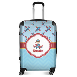 Airplane Theme Suitcase - 24" Medium - Checked (Personalized)