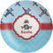 Airplane Theme Melamine Salad Plate - 8" (Personalized)