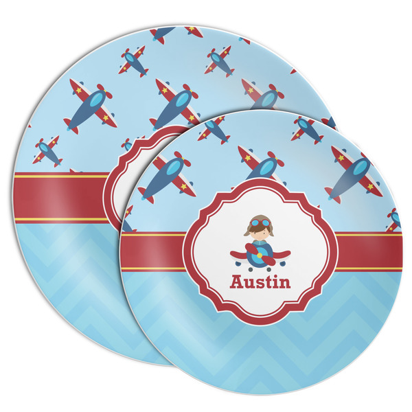Airplane Theme Melamine Plates - PARENT/MAIN