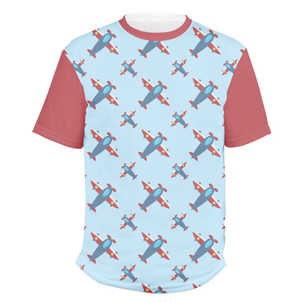 Custom Airplane Theme Men's Crew T-Shirt - 3X Large