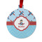 Airplane Theme Metal Ball Ornament - Front